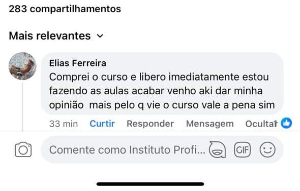 Depoimento de aluno sobre o curso de eletricista profissional